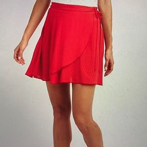 Charlotte Russe Red Skater Skirt